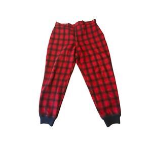 VINTAGE Woolrich Pants Men 36 X 30 Red Buffalo Plaid Hunting Lumberjack 50 60s *